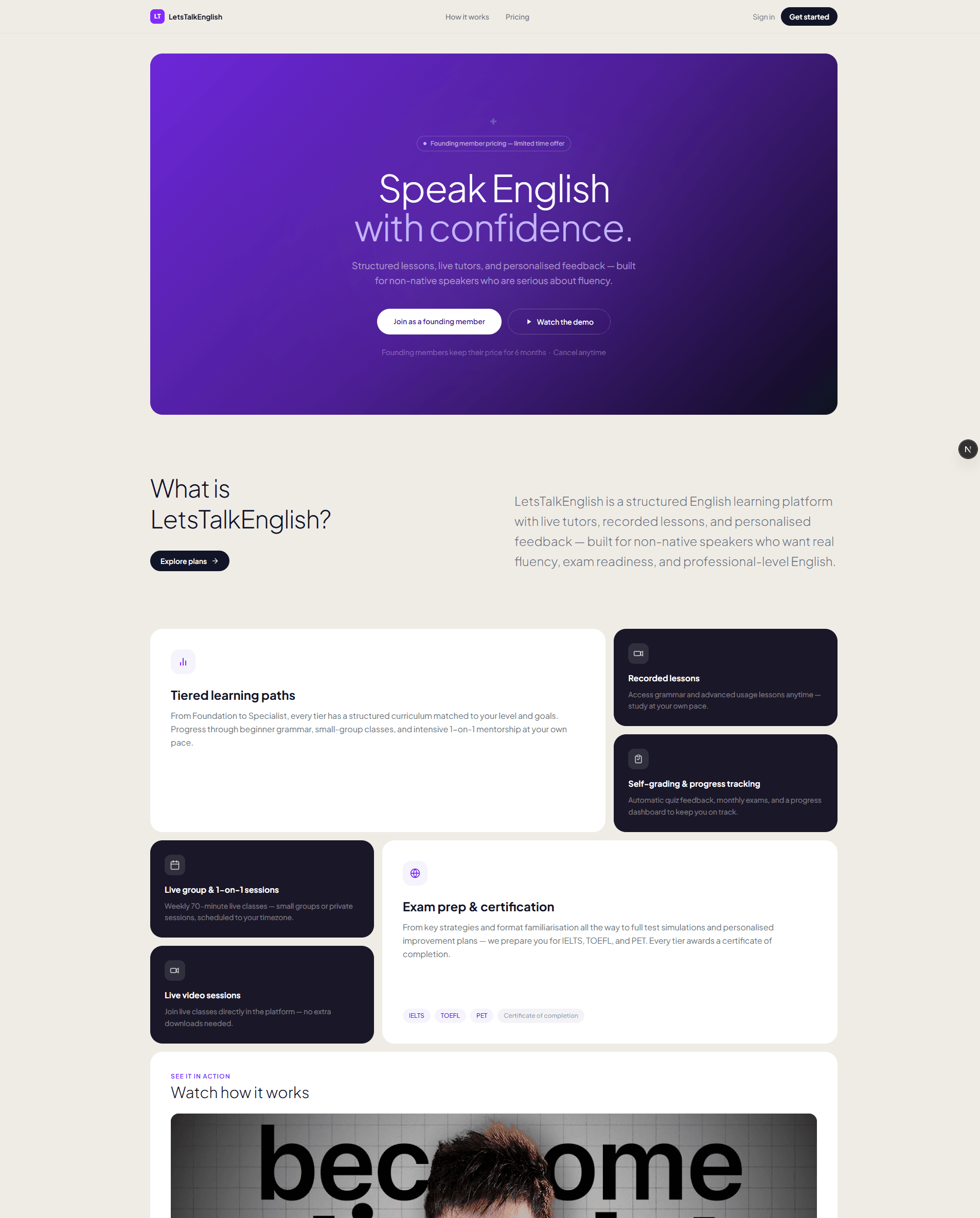 Online English Tutoring SaaS Platform screenshot